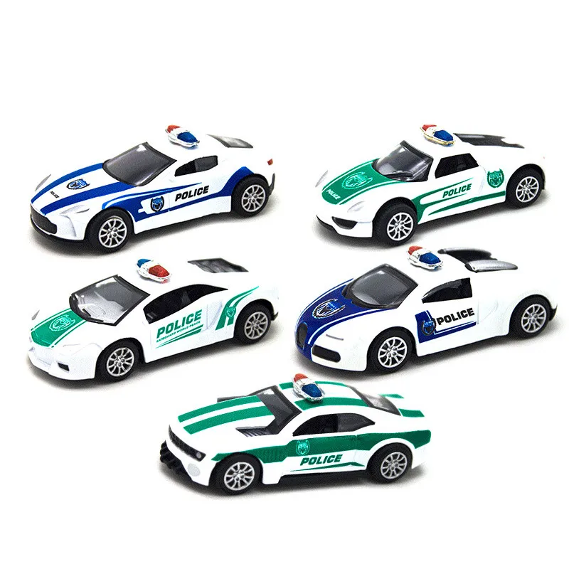 

5pcs/set 1:50 Pull Back Toy Car 8.3*3.7*2.3cm Alloy & Plastic police-car model Special gift Kids For Children Birthday