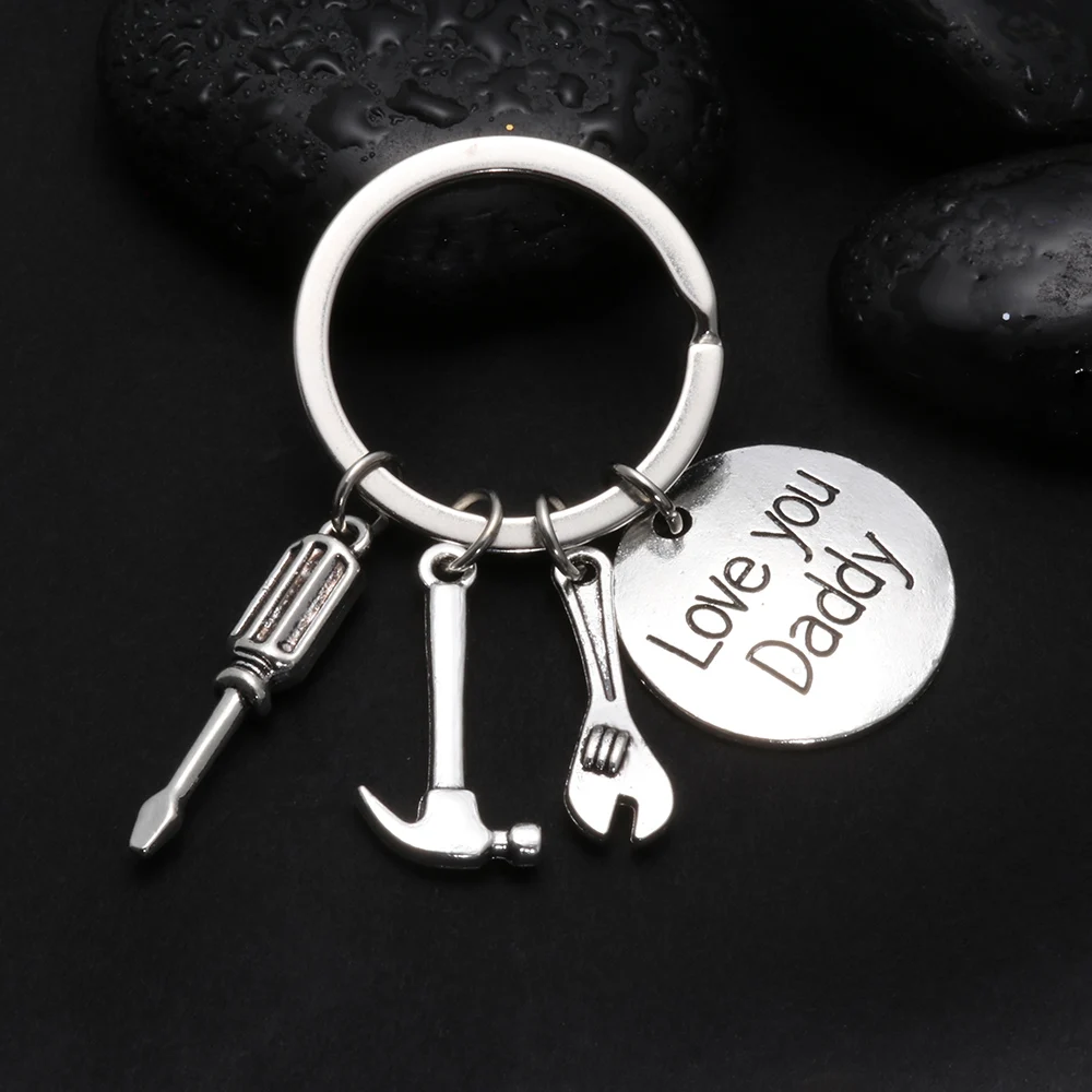 

1PC Hand Tools Keychain Daddy Key Rings Gift "If Dad Can't Fix It No One Can"for Fathers Day Father Key Chain Accessories