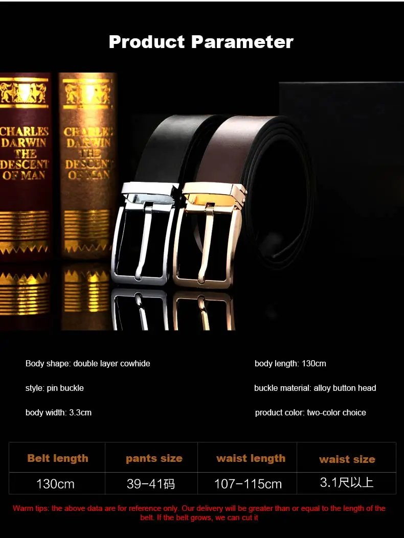 DOULILU New Designer Belts Men High Quality Luxury Brand Leather Belt Pin Buckle Black Business Trouser Strap Cinturones Hombre Cinto1 (8)