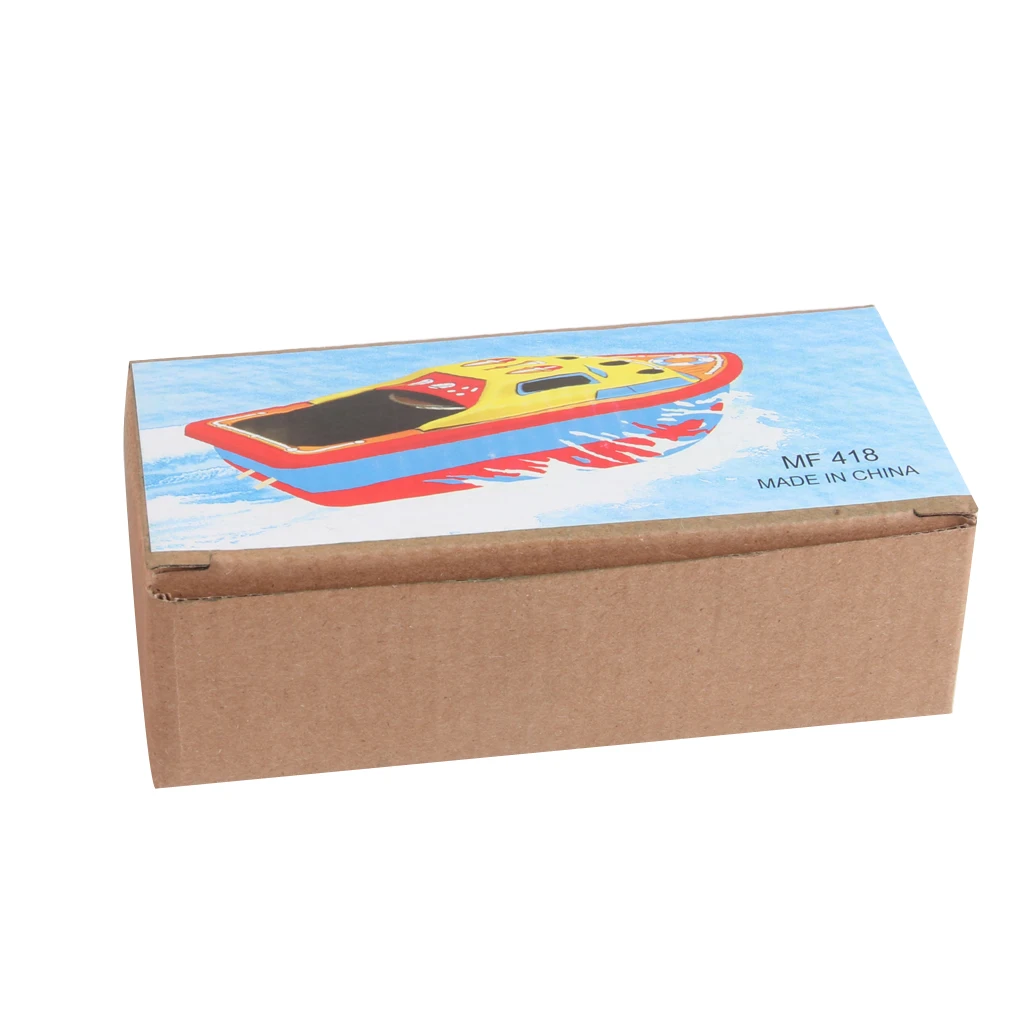 2Pcs Collectible Candle Powered Steam Boat Tin Toy Vintage Style Floating POP POP Boat Toy Gift