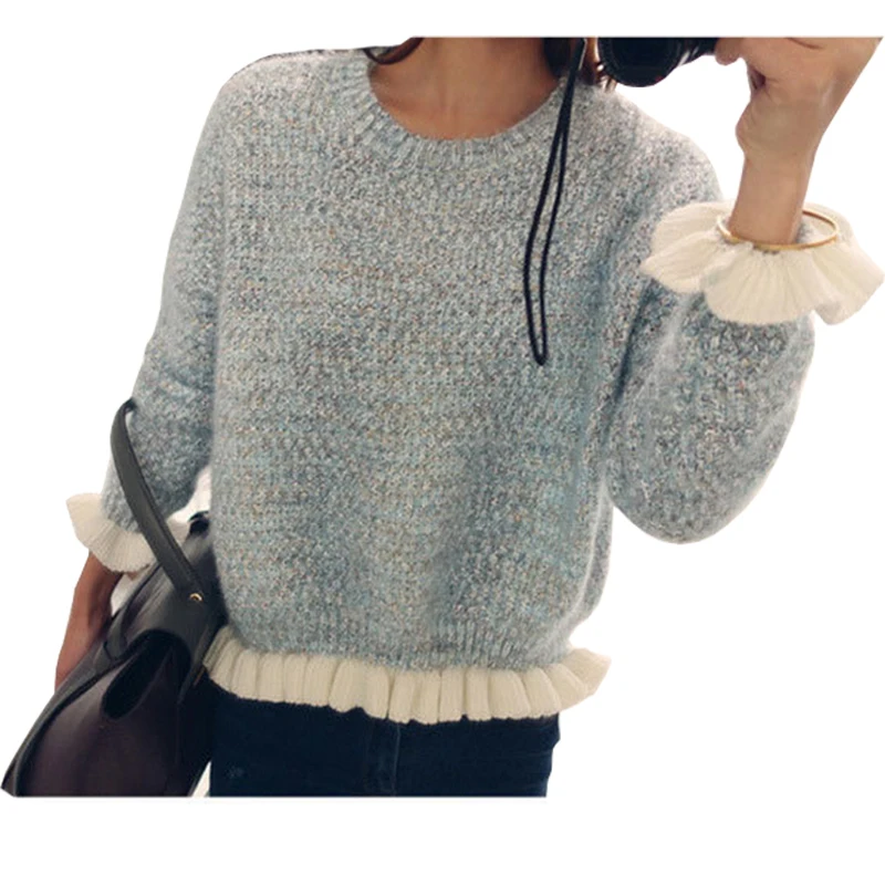 

Sweater Women 2019 fashion New Autumn Winter Loose Thick Wood Pullover College Wind Hedging Short Jumper Shirt Vestidos LXJ137