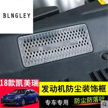 

2018 new car Engine dustproof Hollow out ABS cover sticker for TOYOTA CAMRY 2018 mk8 car styling
