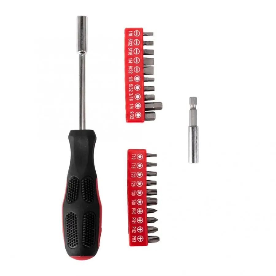 

Multifunctional Hand Tool Set 39pcs Tool Kit Red Repair Tools Screwdrivers Hex Keys Pliers in Box Wrench Tool Set