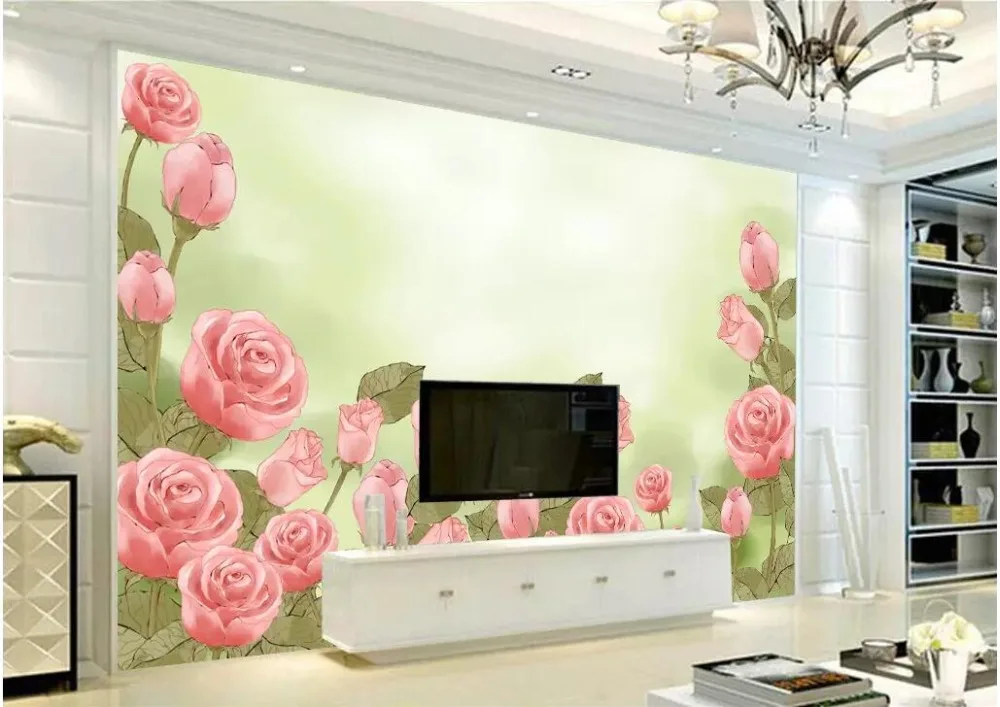 На заказ фото 3d обои красота Цветочный модный настенный фон домашний Декор Гостиная 3d настенные фрески обои для стен 3 d