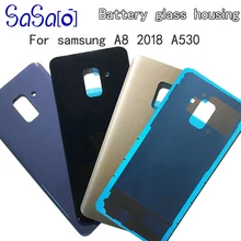 10 шт. Сменный Чехол для samsung Galaxy A8 A530 A530F A530DS, задняя крышка для батареи, задний стеклянный чехол+ клей