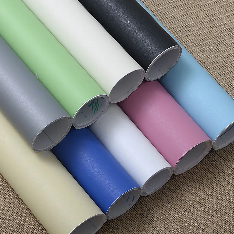 Textured plain coloured adhesive PVC wallpaper wallpaper with inferior