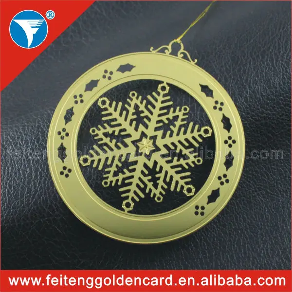 2014 Personalized Wholesale Metallic Xmas Decors Round Exported Metal