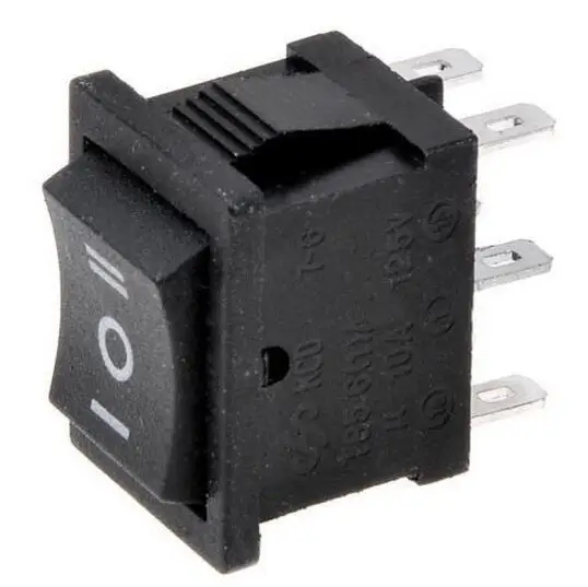 5 шт. KCD2 203 6P черный трехпозиционный переключатель 6A/250VAC 10A/125VAC (ВКЛ./ВЫКЛ./вкл.)