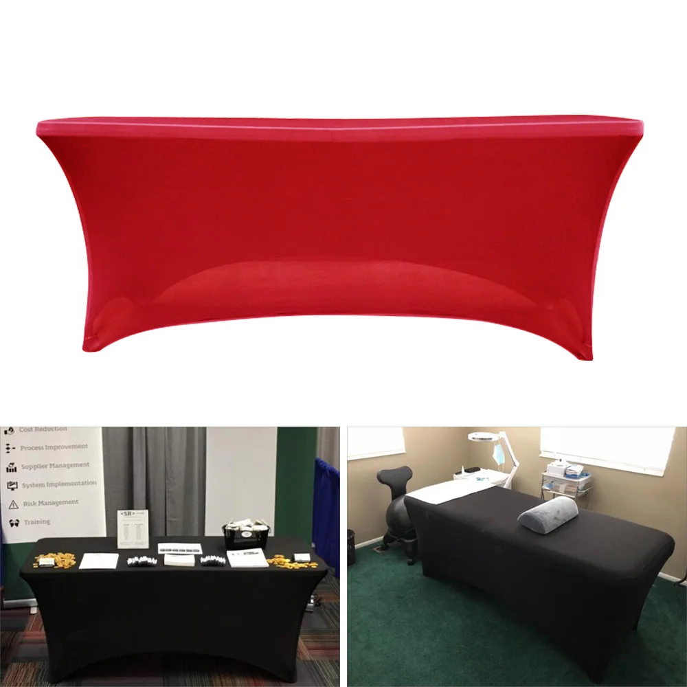  Stretch Tablecloth Spandex Polyester Table Cover Fit for Wedding Party Hotel Home Decoration Meetin