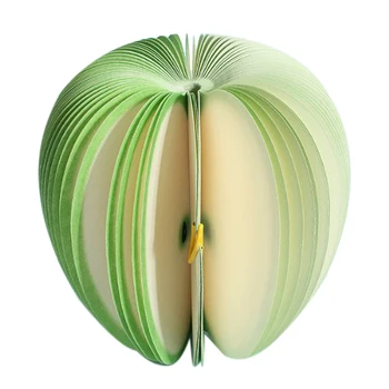 

5X Notepad notepad sticky note pads Green apple fruit shapes (each piece of 141 sheets)