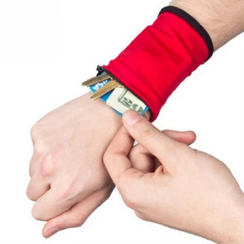 

Multifunctional Outdoor Running bags Cycling Wrist Band Wallet Safe Storage Wallets Zipper Wrist Ankle Wrap Sport Strap