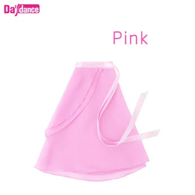 Шифоновая балетная юбка с запахом, лирическая прозрачная танцевальная юбка для девушек и женщин - Цвет: pink tie skirt