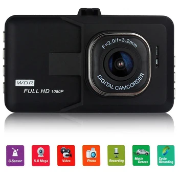 

170 Degree DVR Camera Full HD 1080p Recorder Novatek 96223 3 Inch Dashcam Video Registrator G-sensor Dvr Dash Cam Car Black Box