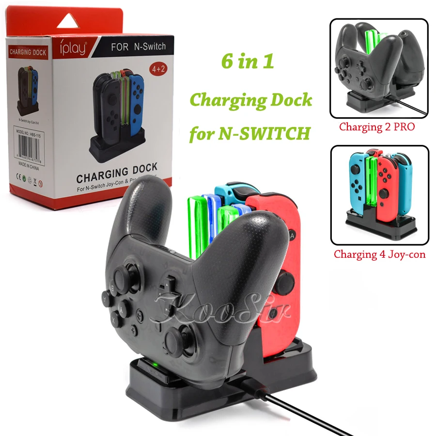  Controller Charger Stand for Nintendos Nintend Switch Nintendoswitch Joycon Pro Gamepad Charging Do