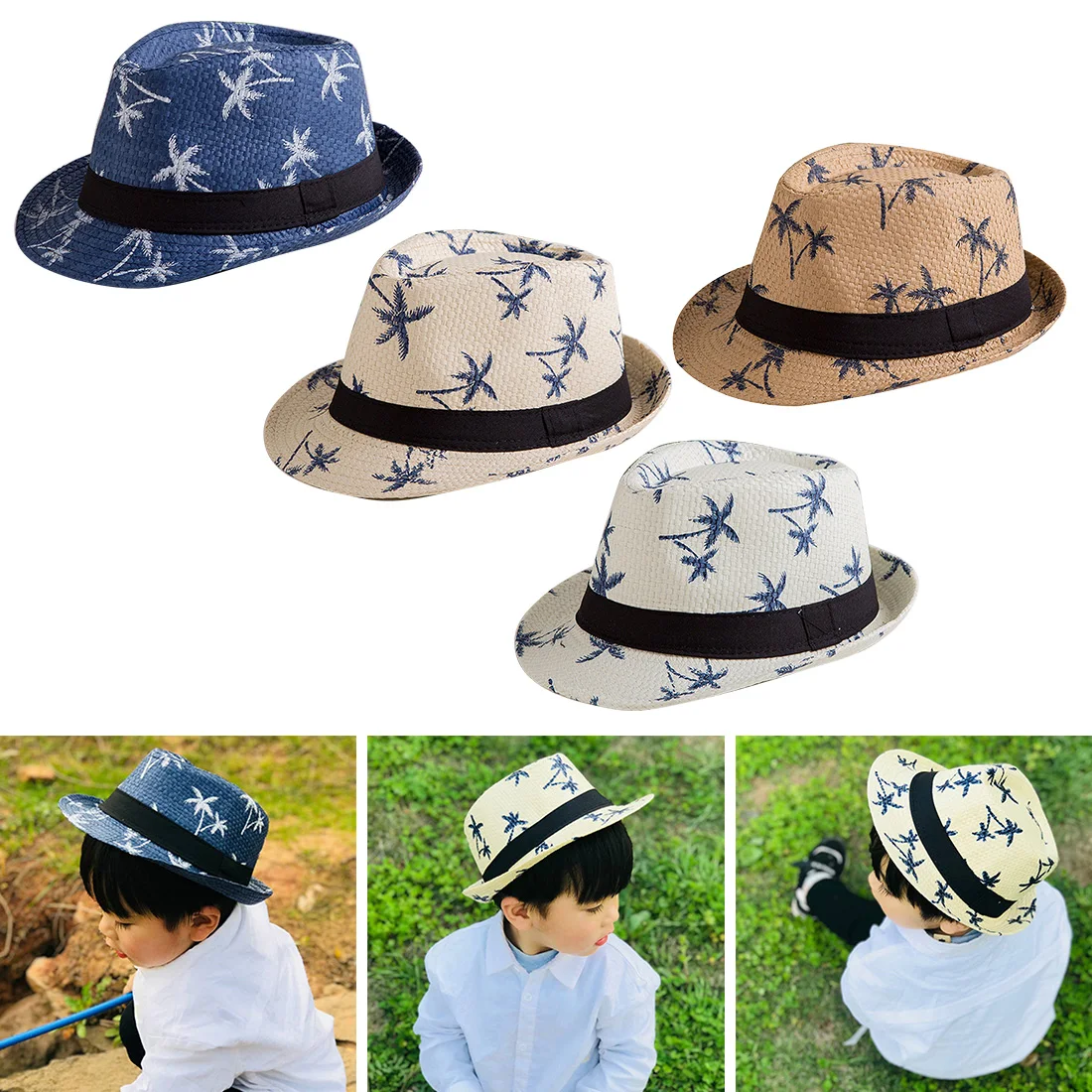 

Straw Sun Hat For Men Summer Sweet Retro Kid Straw Hats Beach Panama Hat Chapeu Feminino Fedoras Boy Sun Hats