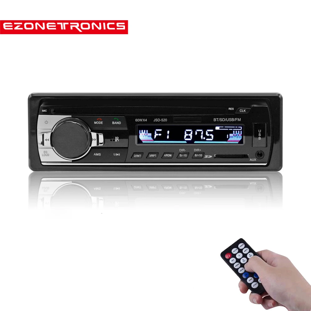 Бесплатная доставка 1dincar FM и MP3 MP4 Bluetooth стерео радиоприемник Aux с USB портом SD картой