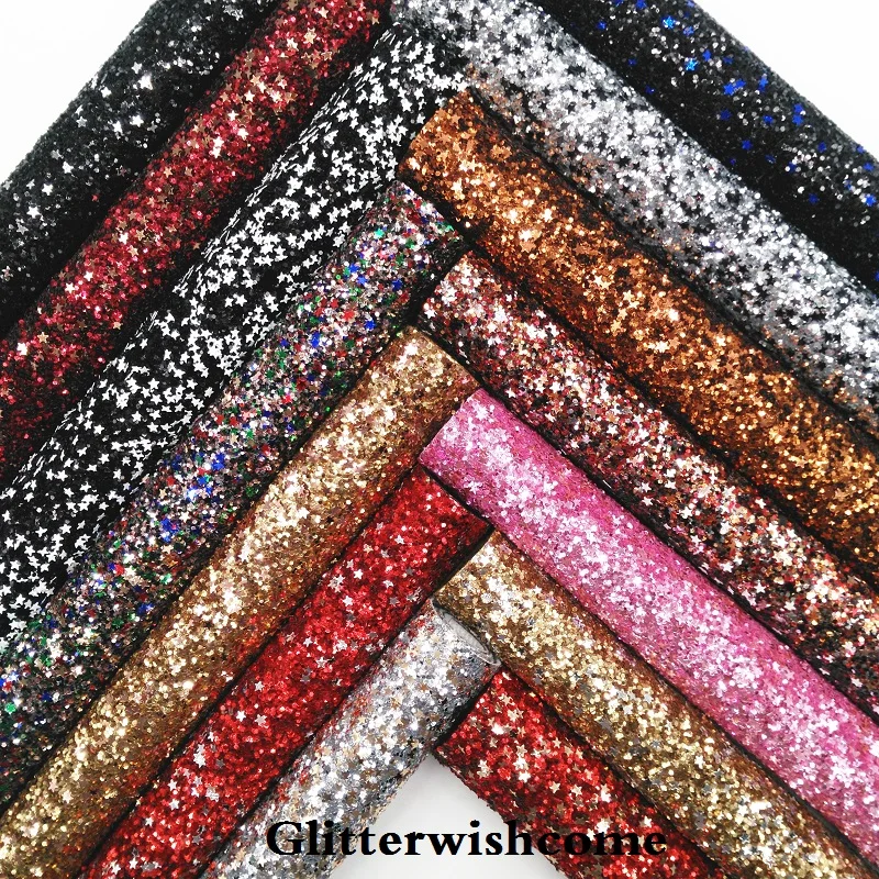 Glitterwishcome 21X29 см А4 Размер синтетическая кожа, плотная блестящая кожа, искусственная ткань из искусственной кожи винил для бантов, GM688A