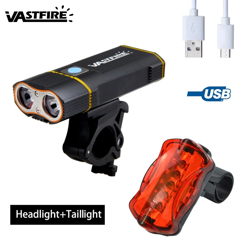 Водонепроницаемый велосипедный светильник с 4 режимами L2 светодиодный велосипедный фонарь с USB подзарядкой MTB дорожный велосипедный головной светильник со встроенным аккумулятором для велоспорта