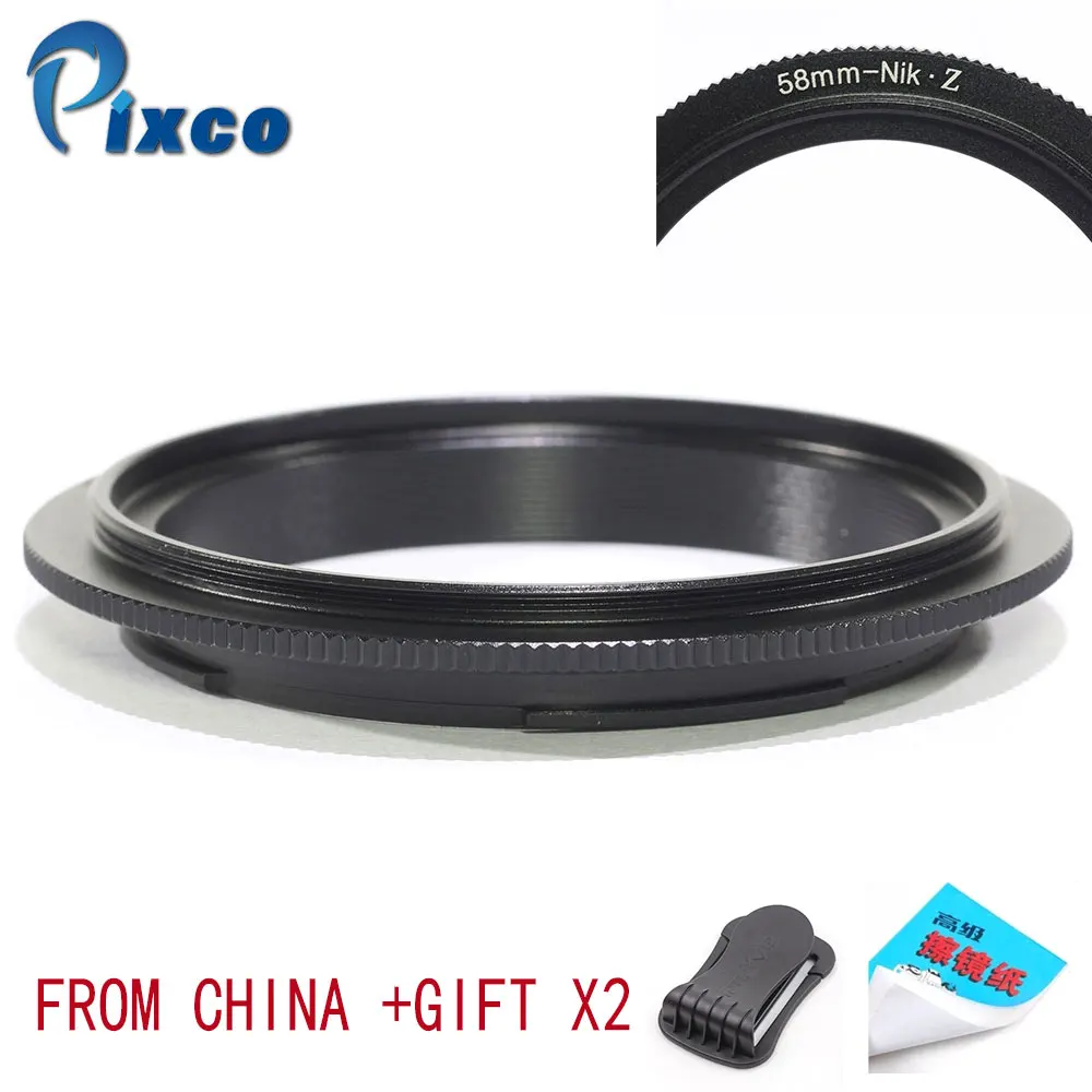 

Pixco 58mm-For Nikon Z Droshipping with lens adapter, 58mm Lens Macro Reverse Adapter Ring Suit For Nikon Z Camera