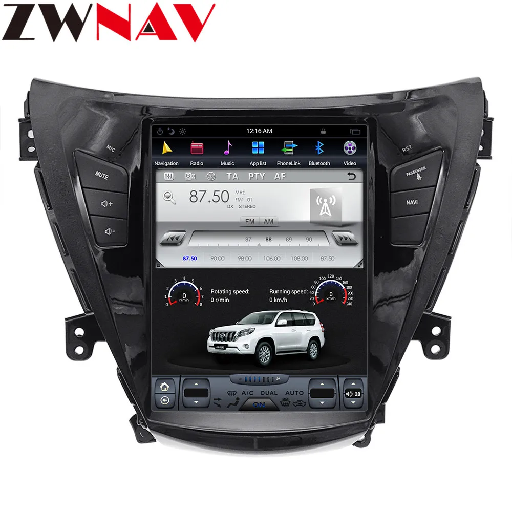 Cheap Android 7.1 Tesla Screen 10.4" Car Stereo For Hyundai Elantra 2011-2013 Auto Radio GPS Navigation Multimedia Headunit 4