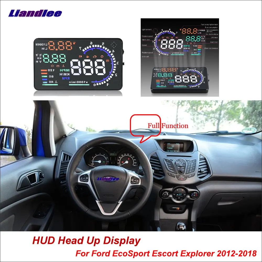 

Liandlee For Ford EcoSport Escort Explorer 2012-2018 Safe Driving Screen OBD Car HUD Head Up Display Projector Windshield