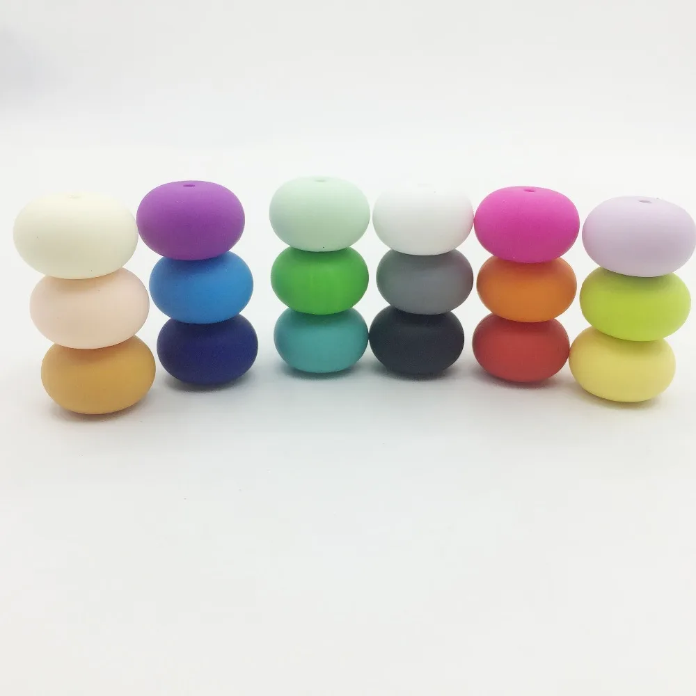 

2016 new abacus Silicone Beads without join line SIlicone Loose Beads ,chew beads ,abacus beads
