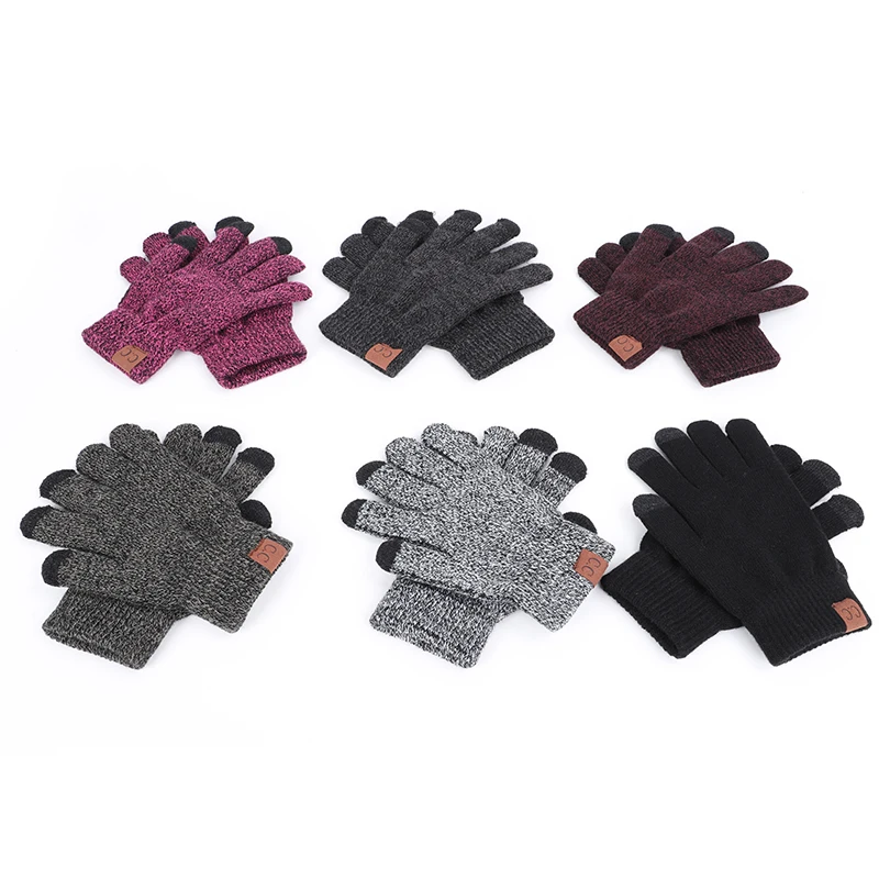 2018-CC-Brand-High-Quality-Knit-Gloves-Man-Woman-Warm-Mittens-Plus-Velvet-Thicken-Gloves-for (1)