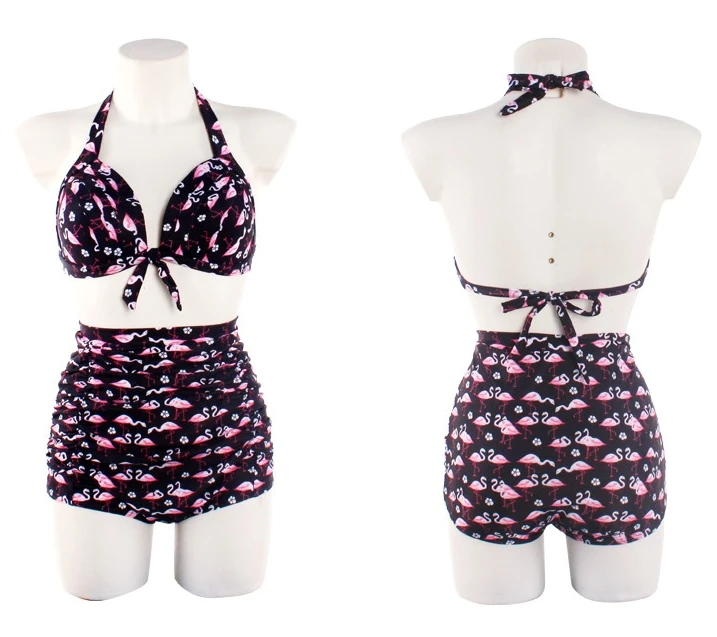 vintage flamingo swimwear