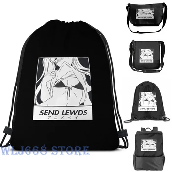 

Funny graphic print shoulder Bags women Send Lewds Single shoulder backpack travel for men Gym Bag