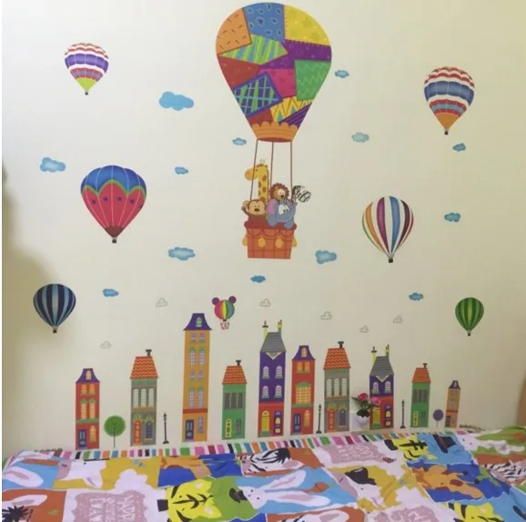 Фон для детской комнаты, съемные наклейки на стену, мультяшная наклейка, Фреска для дома, детский домашний декор muurstickers, наклейка на стену - Цвет: a b c