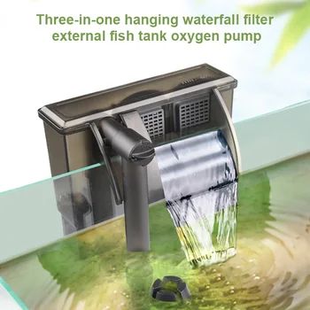 

Filter Water Pump Waterfall Mini External Hanging Device For Fish Tank Aquarium -Drop