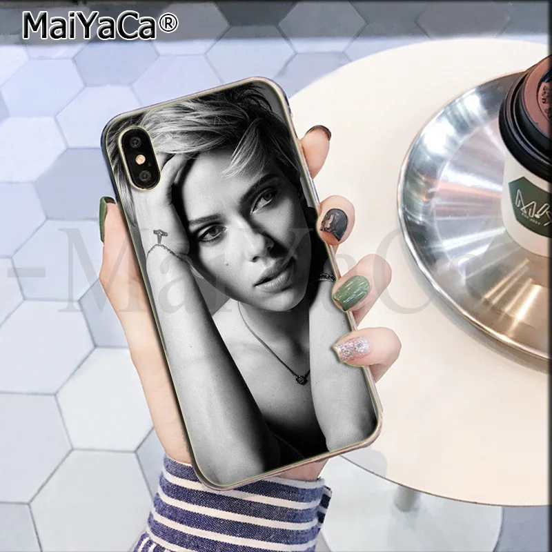 Оригинальный чехол MaiYaCa Scarlett Johansson для телефона iPhone 8 7 6 6S Plus X XS max 10 5 5S SE XR Coque