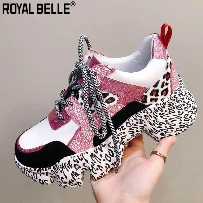 

Royal Belle Cowhide Running Shoes Women Sneakers Platform Shoes Pigskin Women Shoes Wedges Shoes For Women Camouflage sneakers