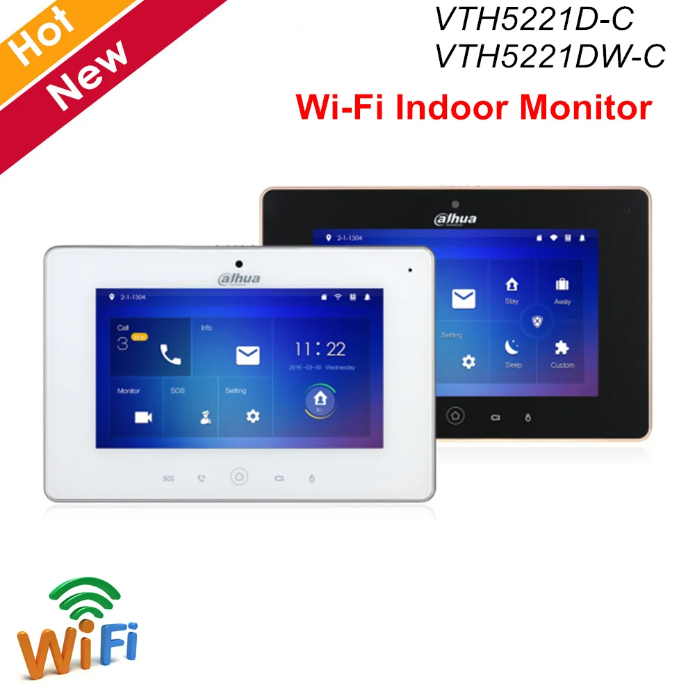 Dahua Video Intercoms WiFi Indoor Monitor 7\ TFT Touch Screen for IPC surveillance Micro SD card optional Video Doorbell Dahua Video Intercoms WiFi Indoor Monitor 7\ TFT Touch Screen for IPC surveillance Micro SD card optional Video Doorbell