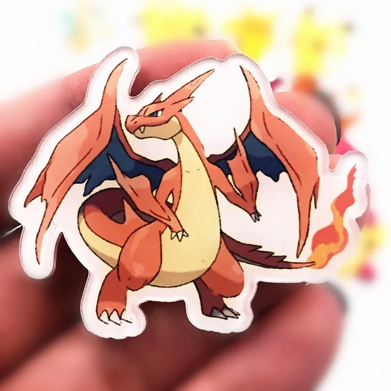 

1PCS charizard Acrylic badges pins Pokemon Pikachu Pendant Clothing Accessories brooch Backpack decoration gifts