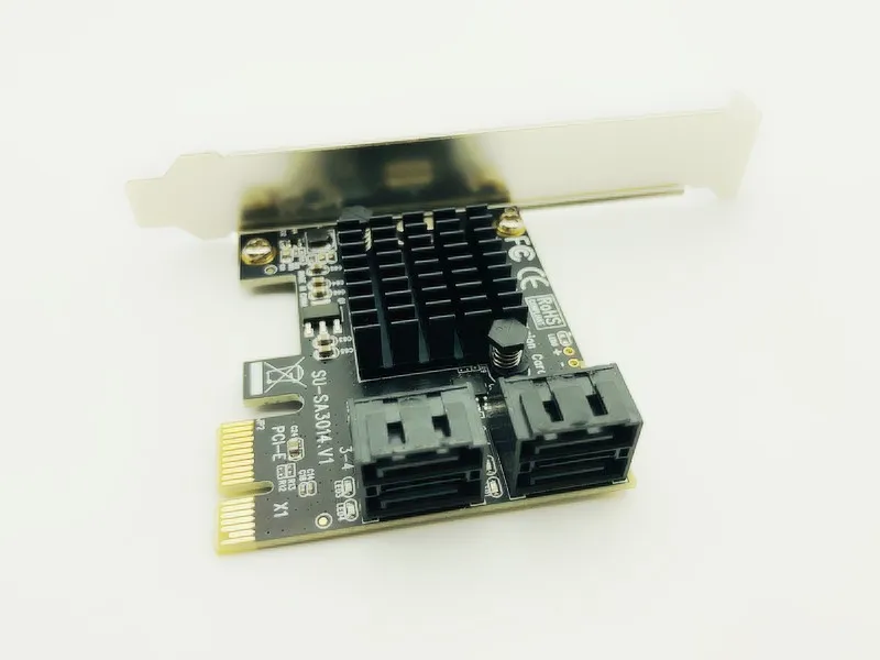 Плата расширения PCI E Express для SATA 3 0 с кронштейном 4 порта III 6 Гбит/с ПК компьютерным