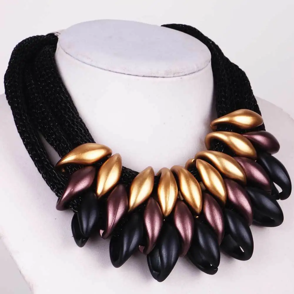 New Handmade Fashion Women Necklaces Black Chain ethnic pendants Style