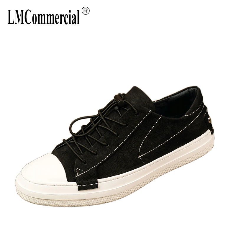

2018 new summer men's Genuine Leather Leisure shoes all-match cowhide breathable sneaker fashion boots men casual shoes male