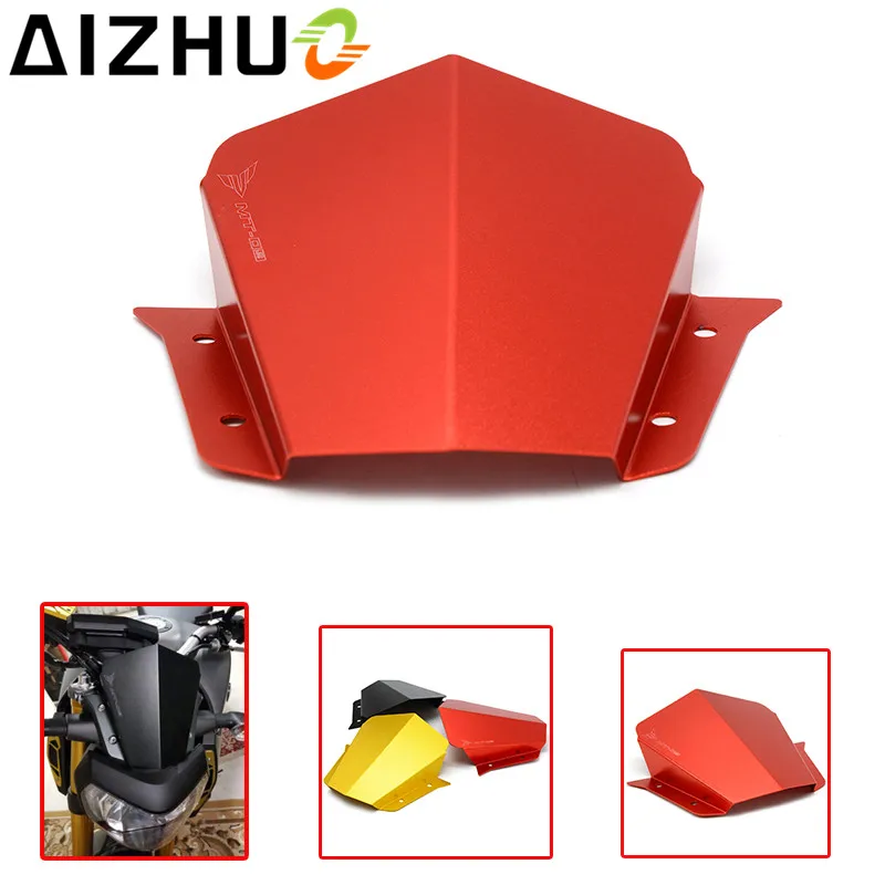 For Yamaha MT-09 MT09 MT 09 Motorcycle Front Windshield Windscreen CNC Aluminum Windshield Wind Deflector With MT-09 LOGO
