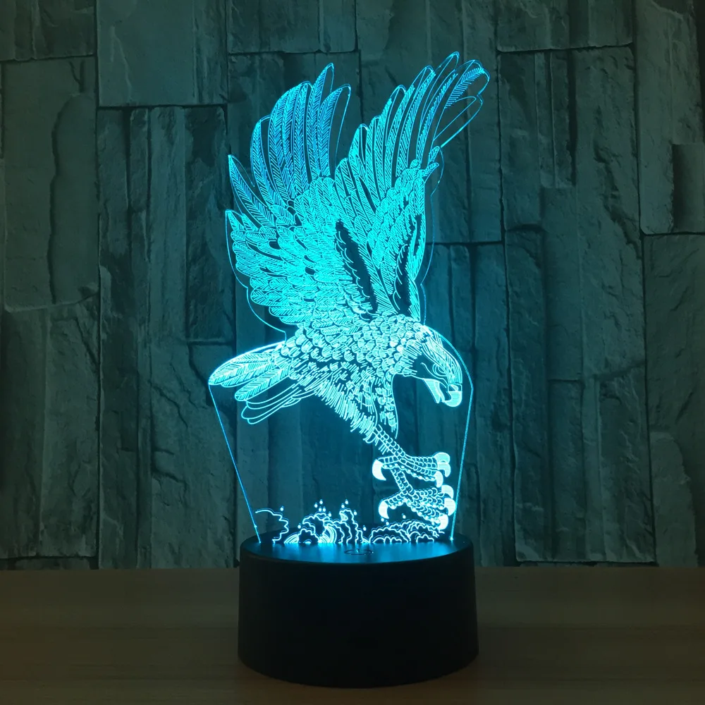 3d настольные лампы Eagle для гостиной Lamparas De Table спальня Рождественская ночник