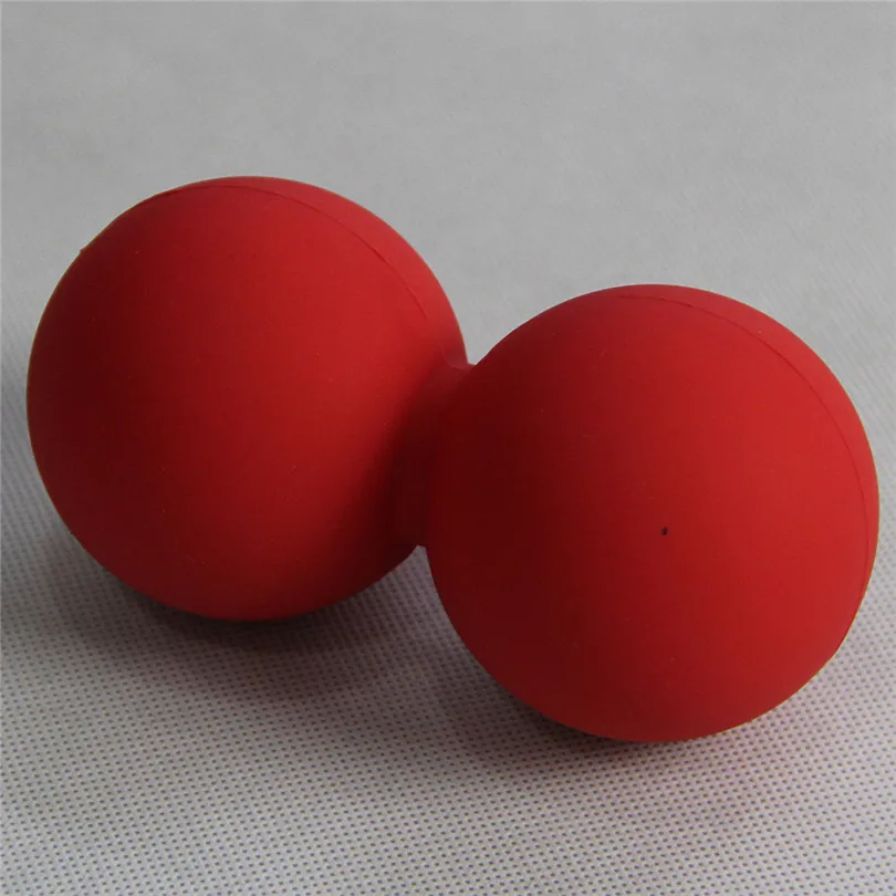 Тренажерный зал Фитнес мяч массажный мяч Лакросс терапия точка тела упражнения спортивный мяч для йоги расслабление мышц снимает усталость ролик - Цвет: Красный