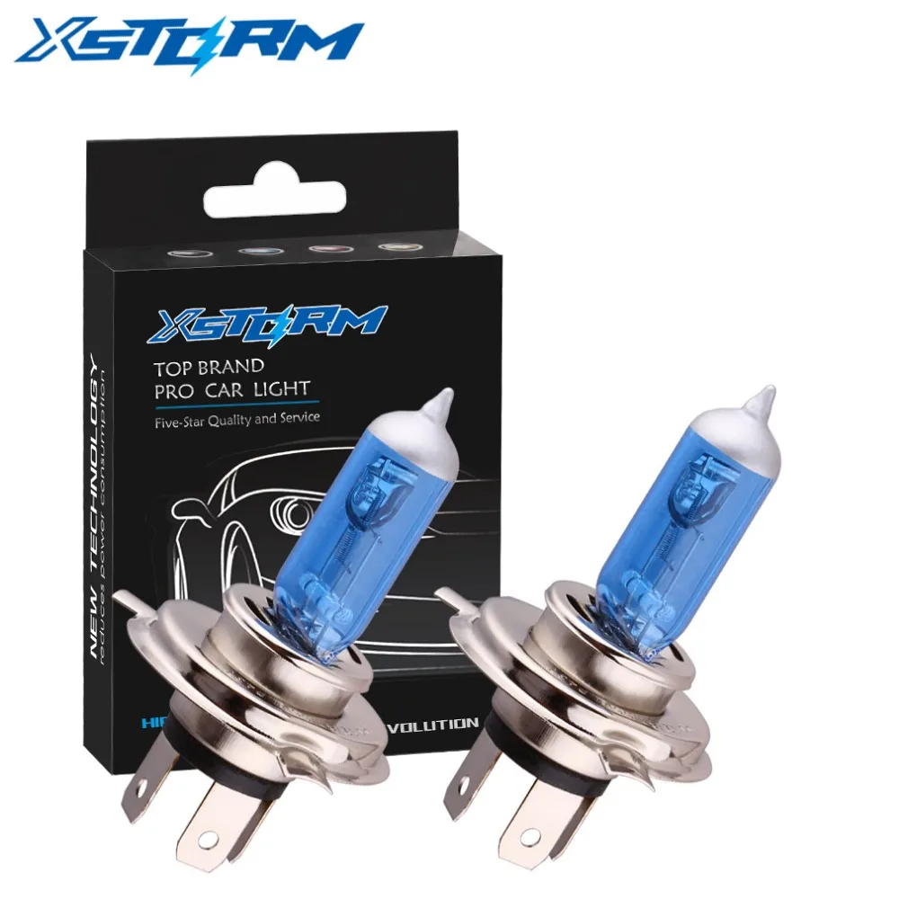 

2pcs H4 55W 12V Super Bright Halogen Bulb Car Headlight Lamp Fog Lights High Power Auto Light Bulbs 5000K White