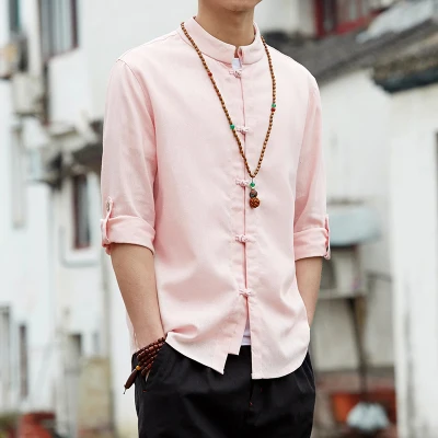 Традиционная китайская одежда Восточная мужская одежда tangsuit Китайская традиционная рубашка традиционная китайская одежда для мужчин CC237 - Цвет: 5