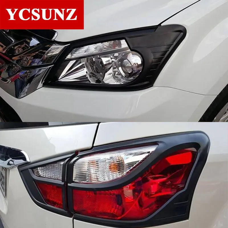 2015 tail lights cover For Isuzu mux Accessories Carbon Fiber car