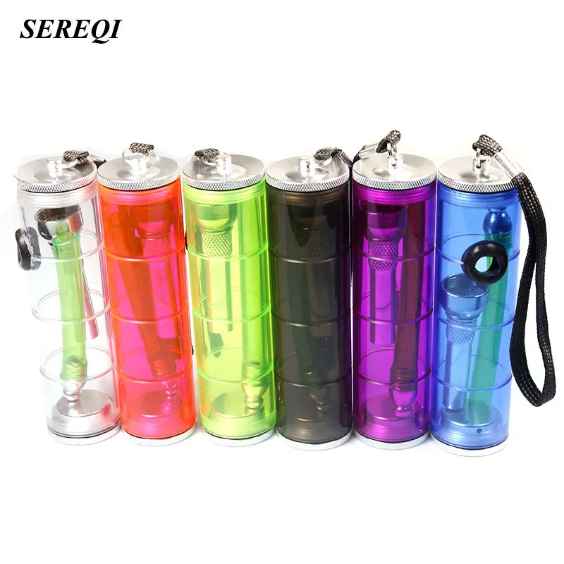 

SEREQI Portable Pipe Filter Shisha Hookah Double Circulation Water Pipe Tobacco Types Cigarette Holder Pipes For Smoking Weed