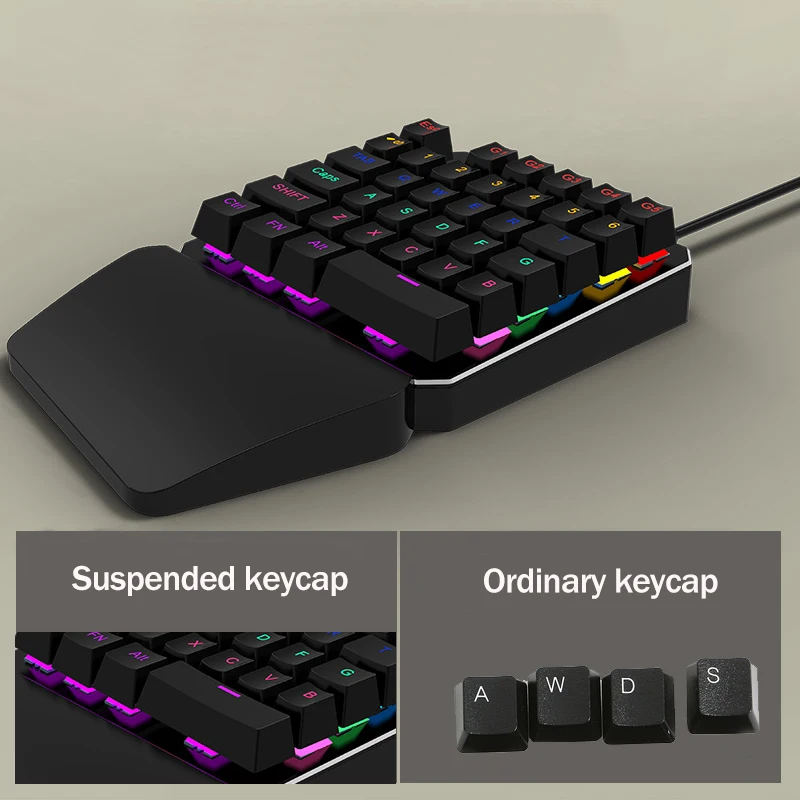 AVATTO K06 Проводная профессиональная Механическая игровая мини клавиатура с 7