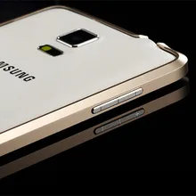 Luphie роскошный ультра тонкий алюминиевый бампер чехол для samsung Galaxy Note 4 N910F N9100 чехол+ 2 пленки(1 передняя+ 1 задняя