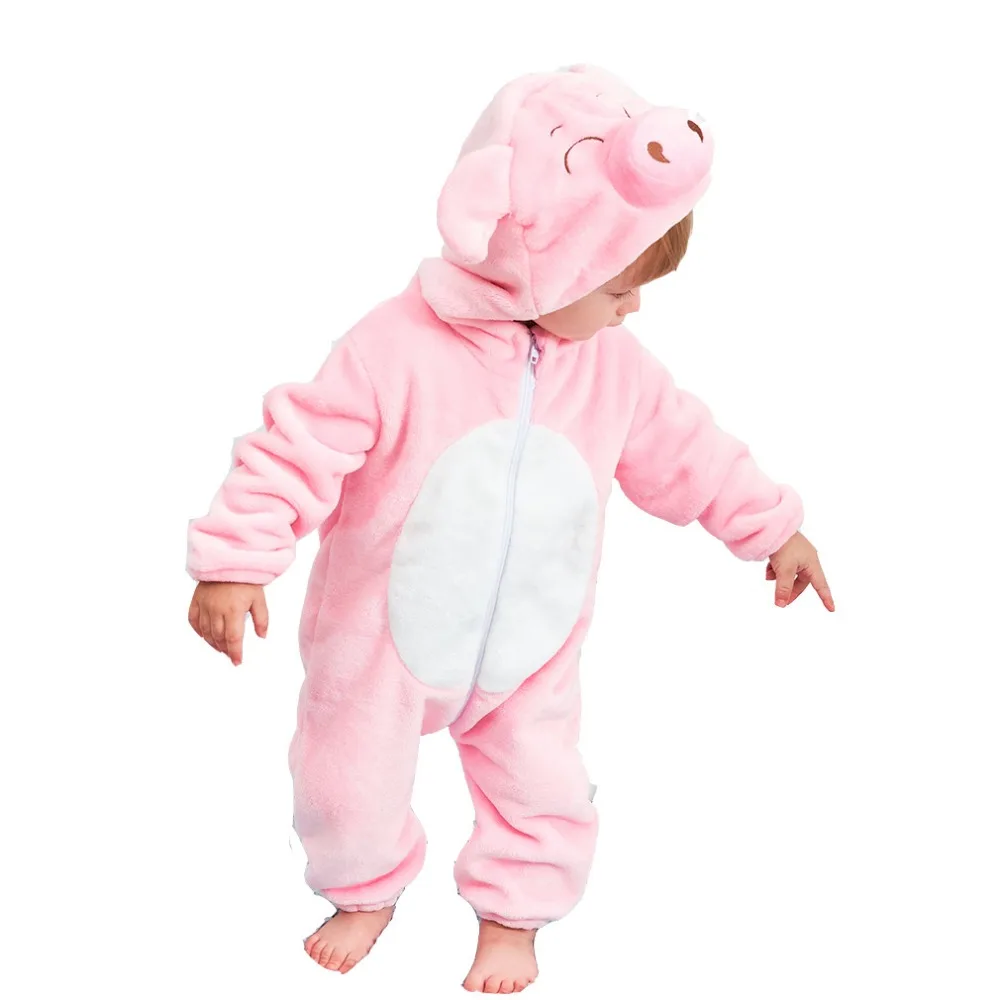 

Rompers Infant Pijamas Cosplay Cute Pig Newborn Sleepwear Clothes Boys Girls Jumpsuit Hooded Anime Pyjamas Baby Toddler Costumes