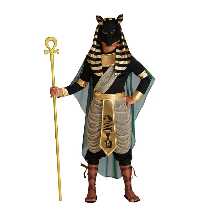IREK костюм на Хэллоуин древний Египетский гробница смерти могила Хранитель голова Волка Анубиса Косплей Костюм