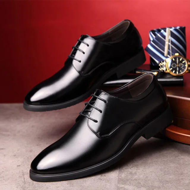 Appartements Jusqu'à Chaussures Dentelle D'affaires De Cuir Véritable Conception Formelle Rond Mâle Robe Noir Solide Footwearz317 brown Bout Hommes Qualité B4q6wwY